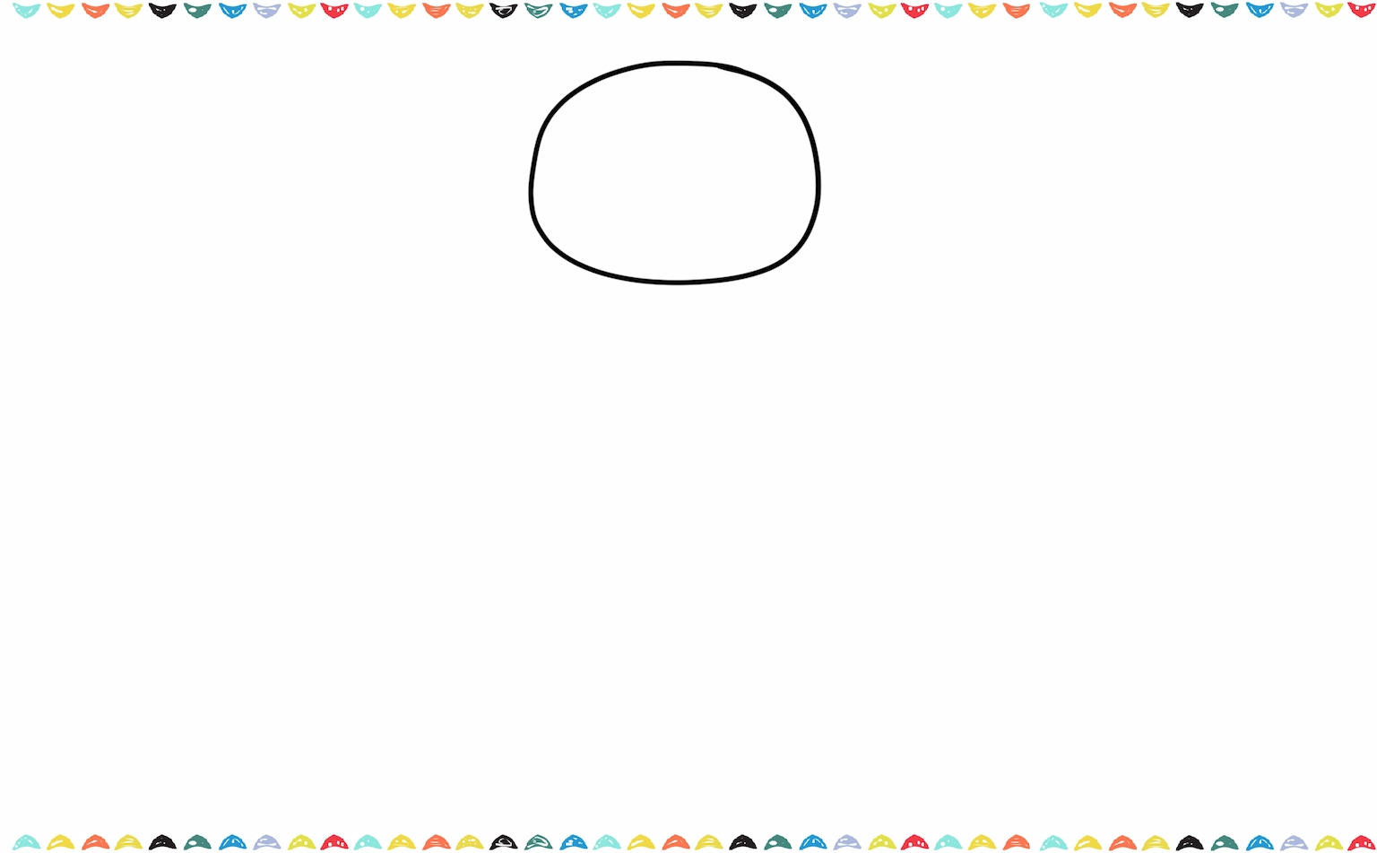 Draw a big circle for the skeleton's head step 1