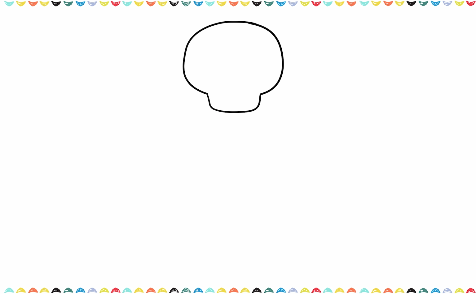 erase to clean up the unnecessary lines of the skeleton skull drawing step 3
