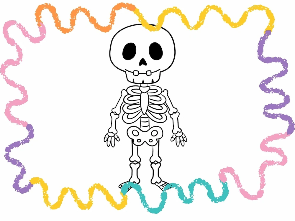 how to draw a skeleton step by step tutorial cover image
