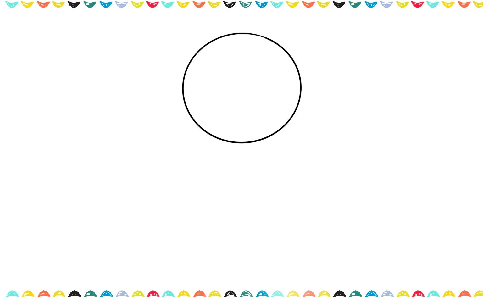 draw a circle for the head of teddy bear step 1 