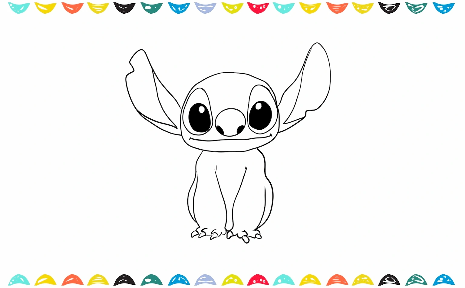 Add round arms with small paws and simple fingers at the end for the stitch step 9
