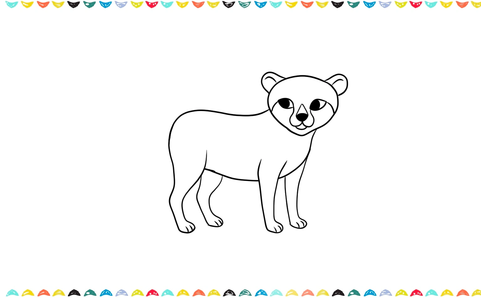 add four legs under the  cheetah's round body step 7 