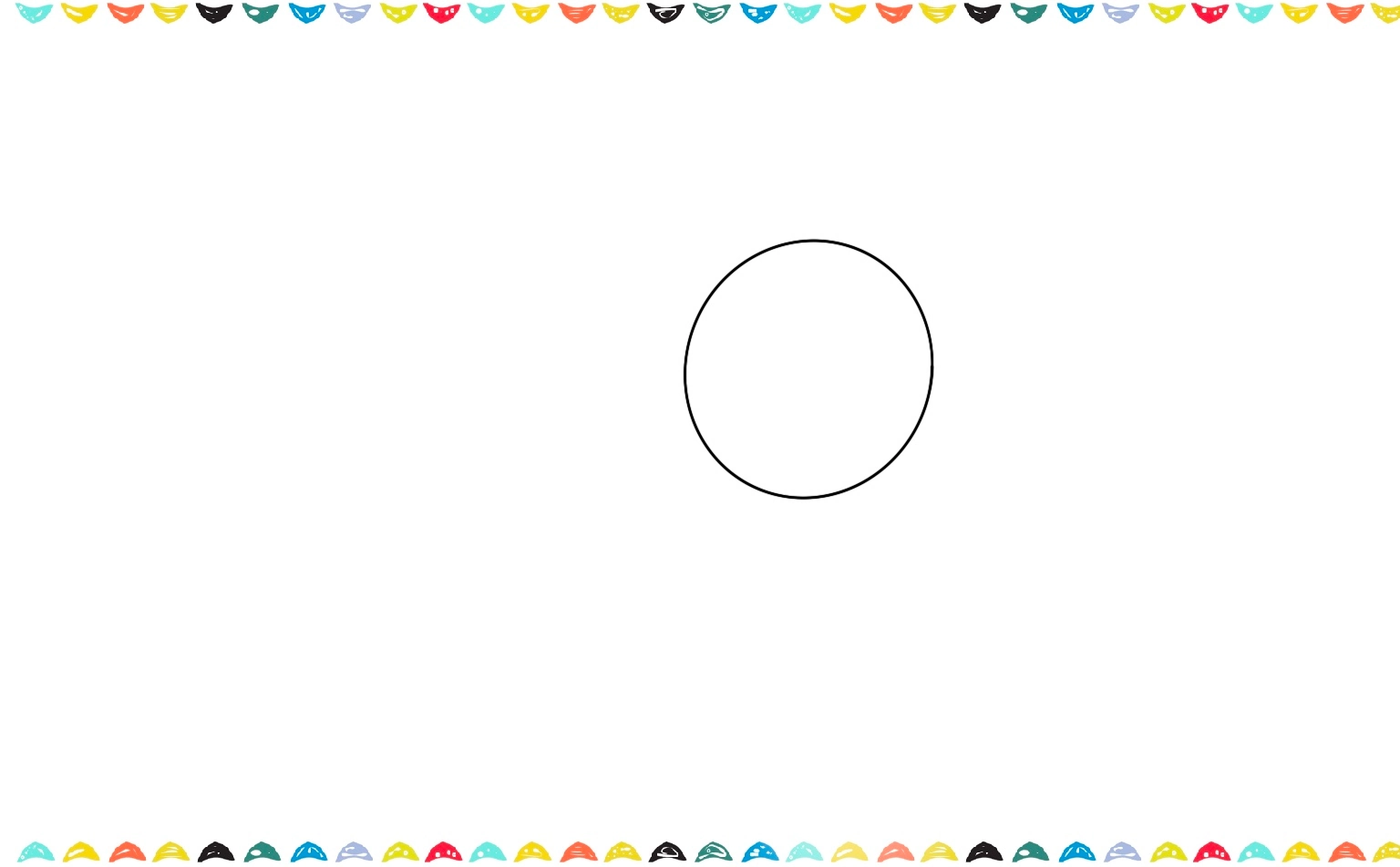 sketch a large, horizontal oval shape for the elephant's head step 1