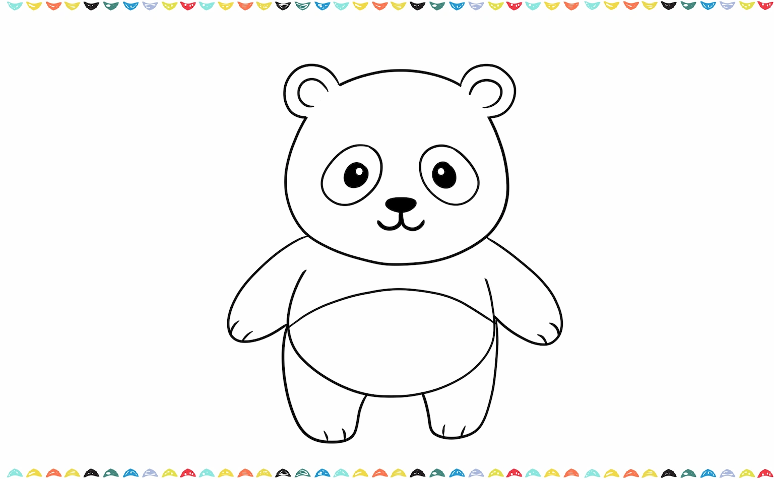 Add a big white patch on Panda's belly step 8