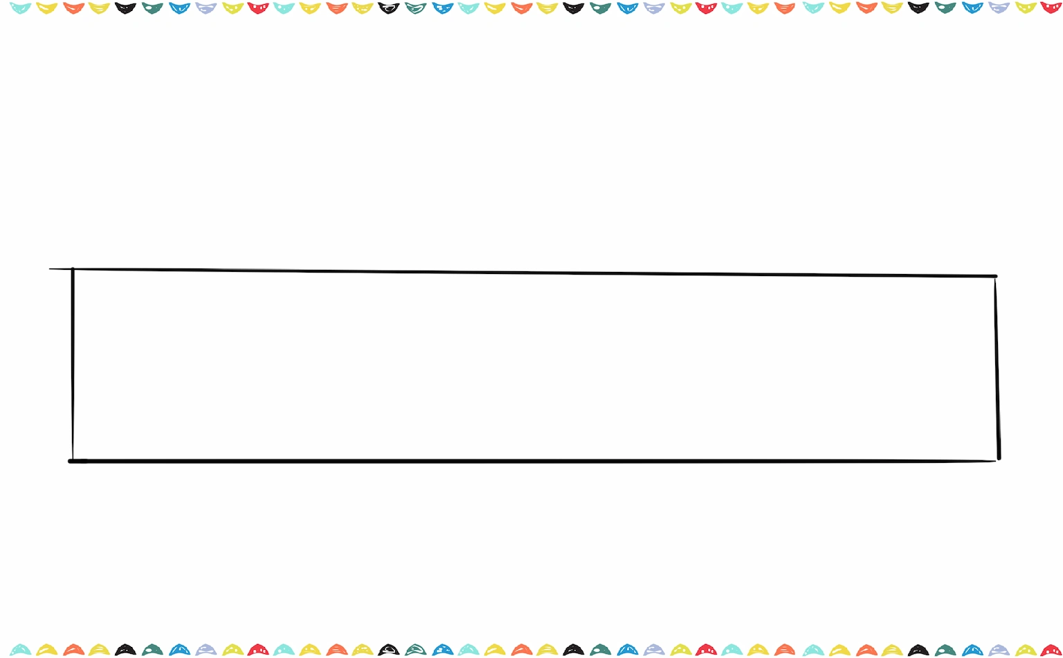 Draw a long, slightly curved rectangle for the main body of Lightning McQueen step 1