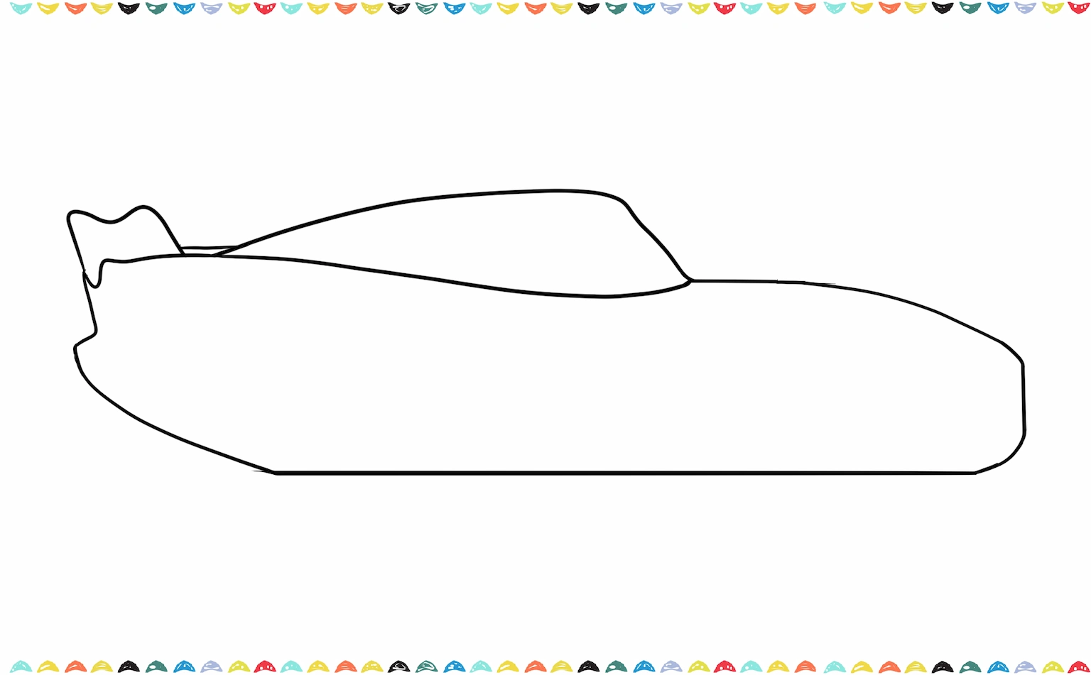 Sketch a small, curved spoiler on the rear of the car and smooth the back line down to the trunk step 4