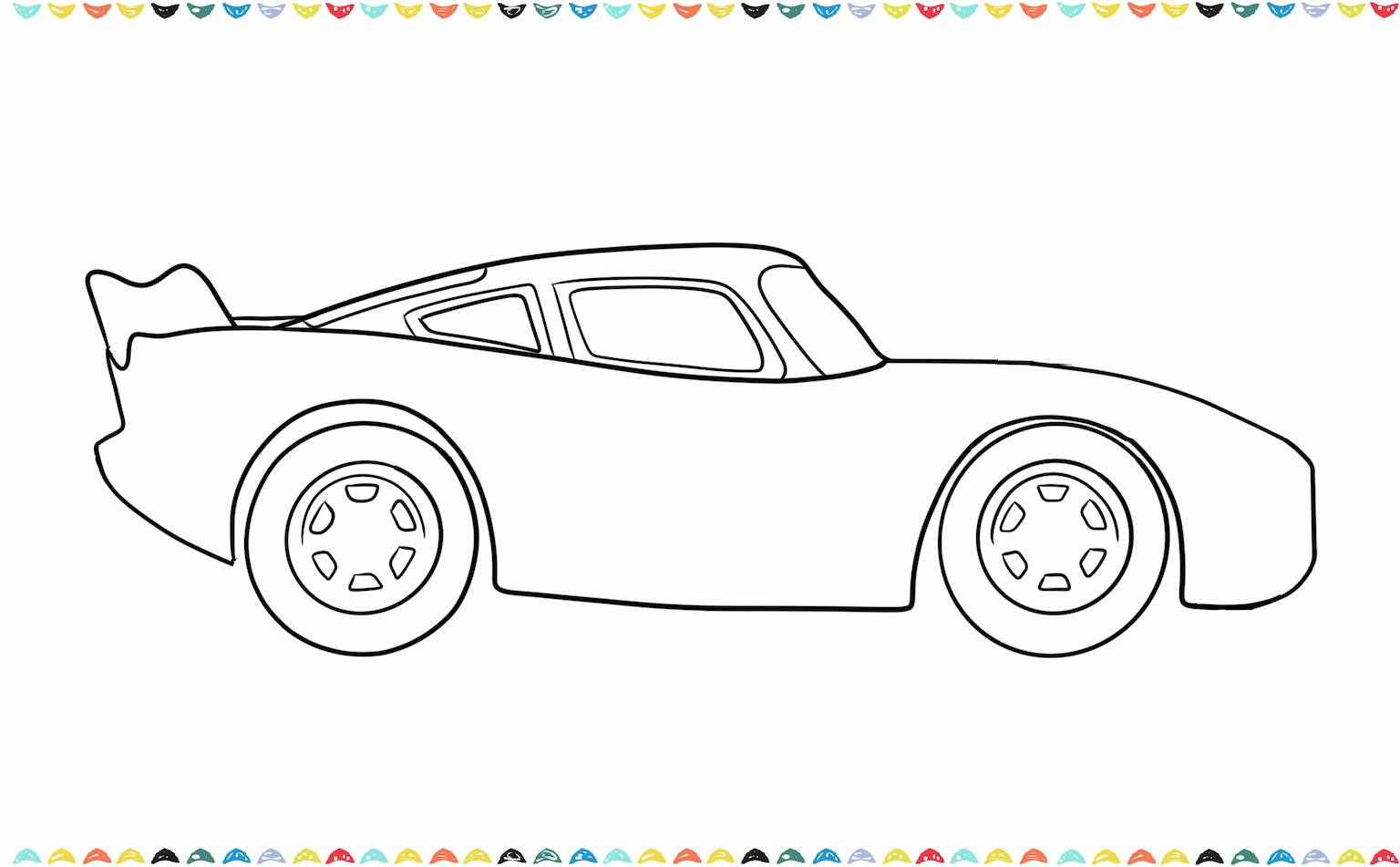 Draw Add lines to the roof of the car to define the location of the windshield and side windows step 7