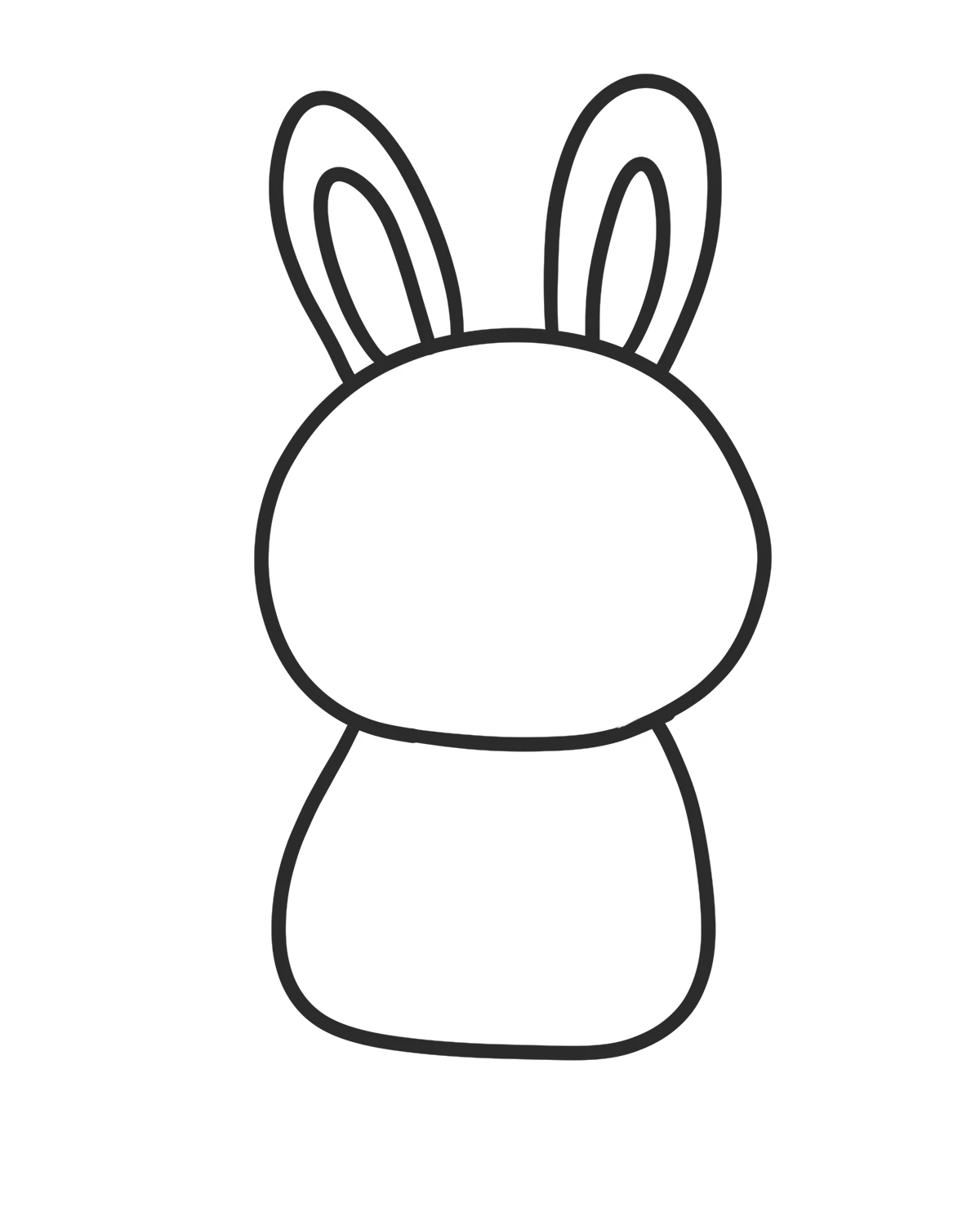 easy bunny doodle step 2 draw two cute bunny ears