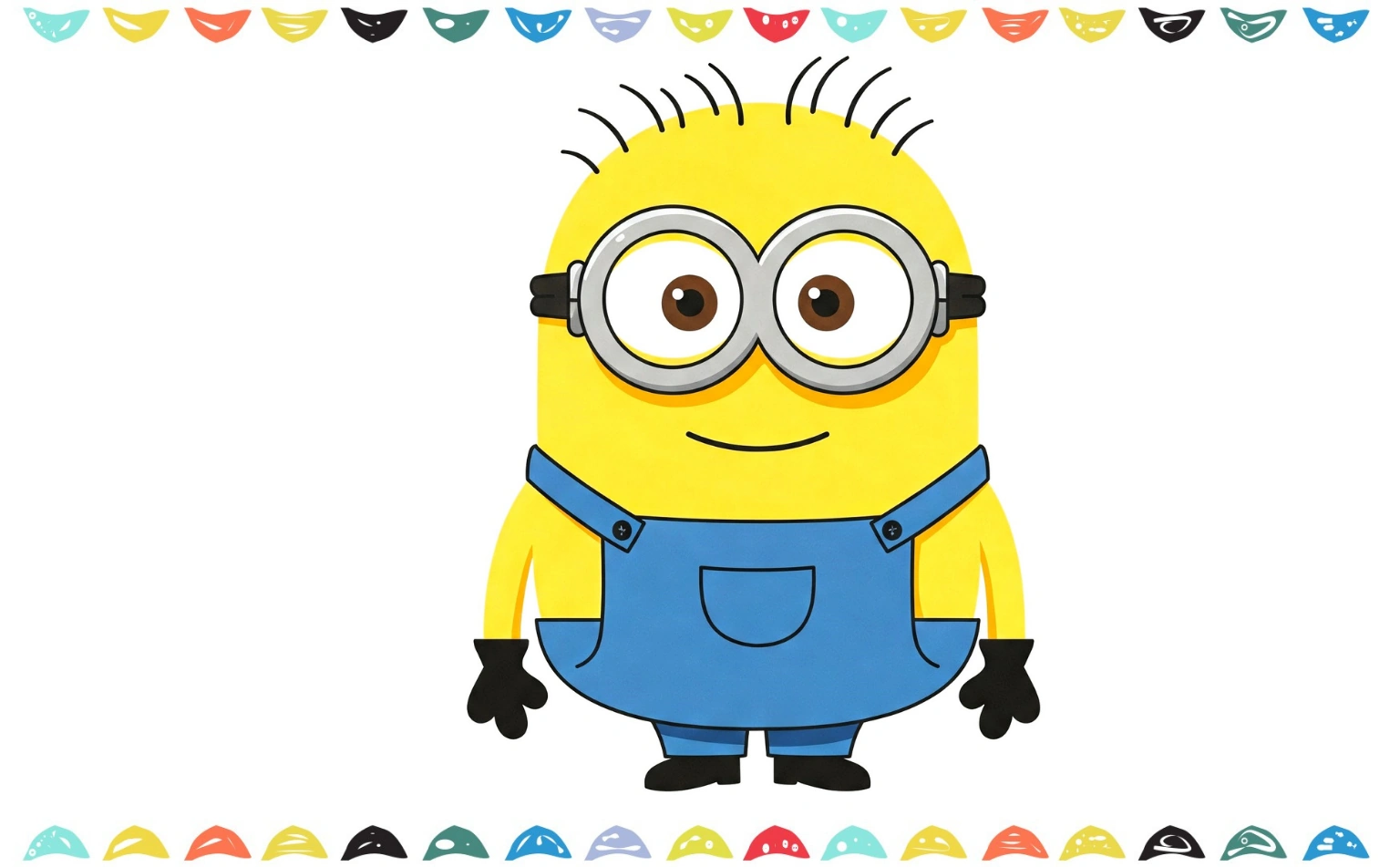 final drrawing of color ed minion drawing step 9 