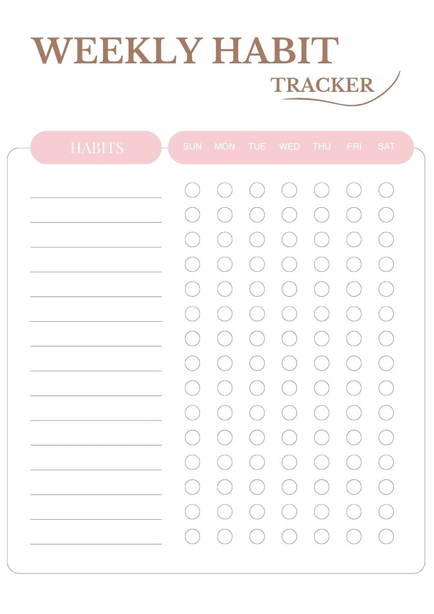 weekly and dalily habit tracker
