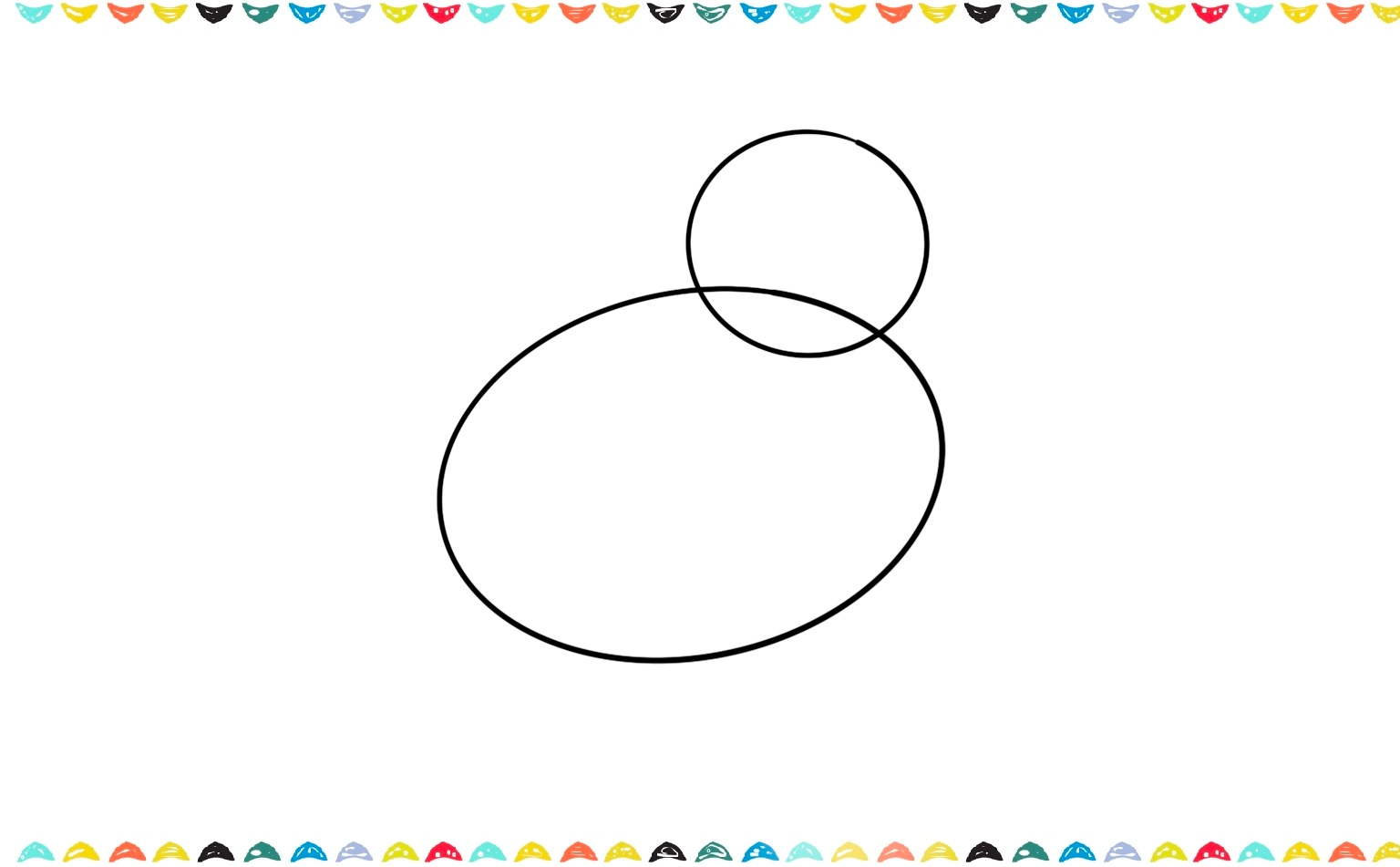 Add a larger oval for the chicken’s body step 2