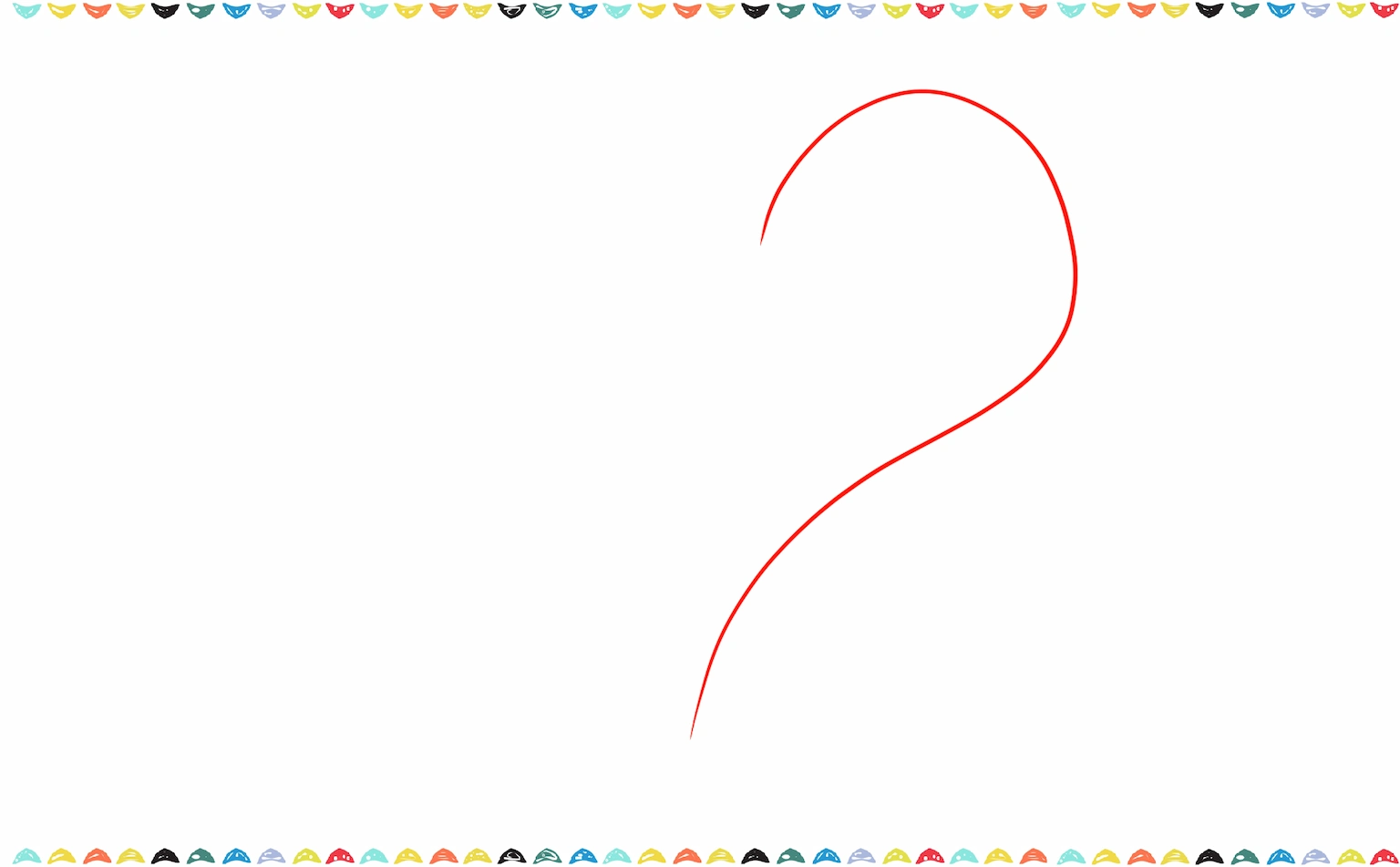 draw a big curved line, like half of a circle, on the left side for an heart shape step 1