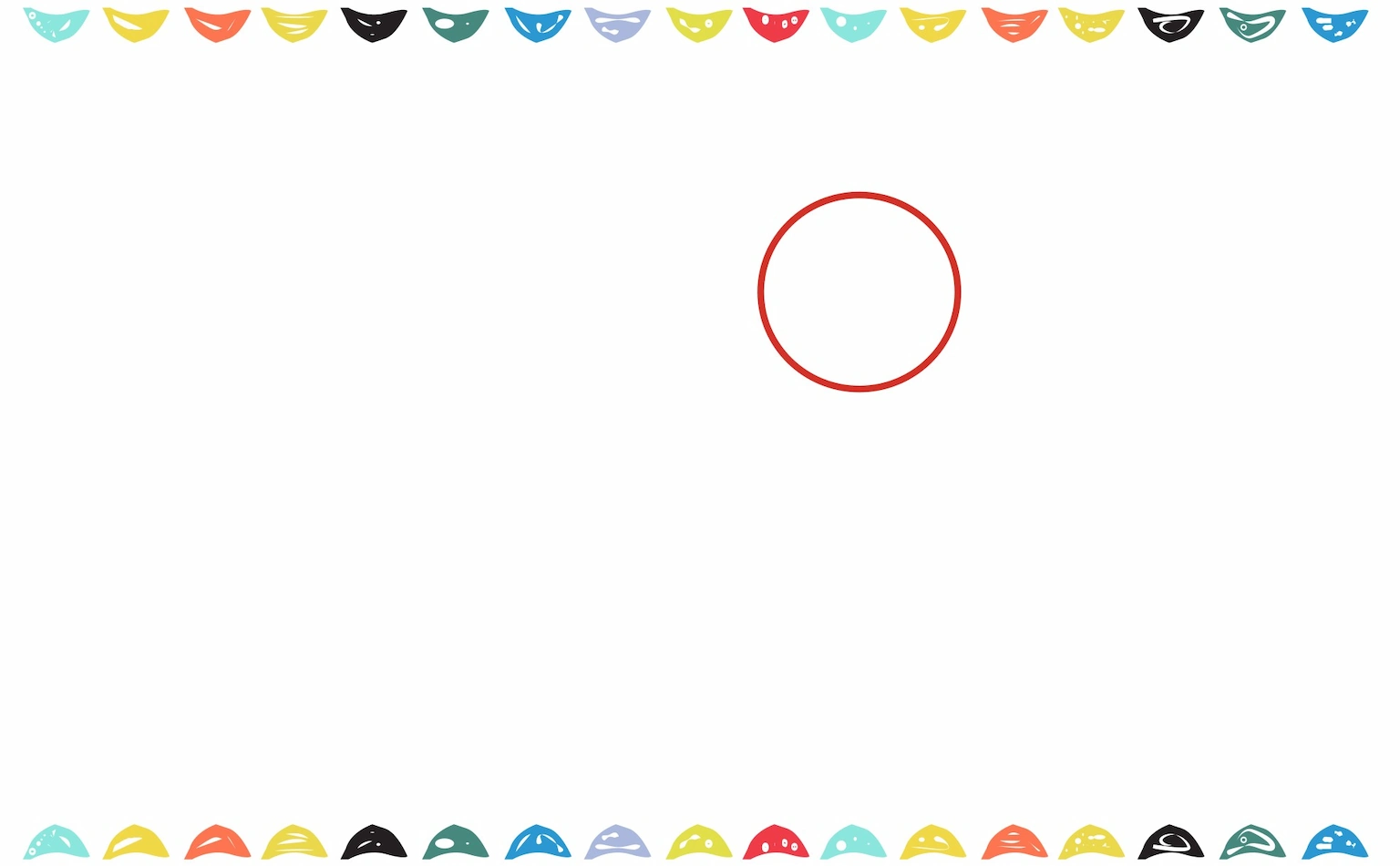 draw an circle for the unicorn's head step 1