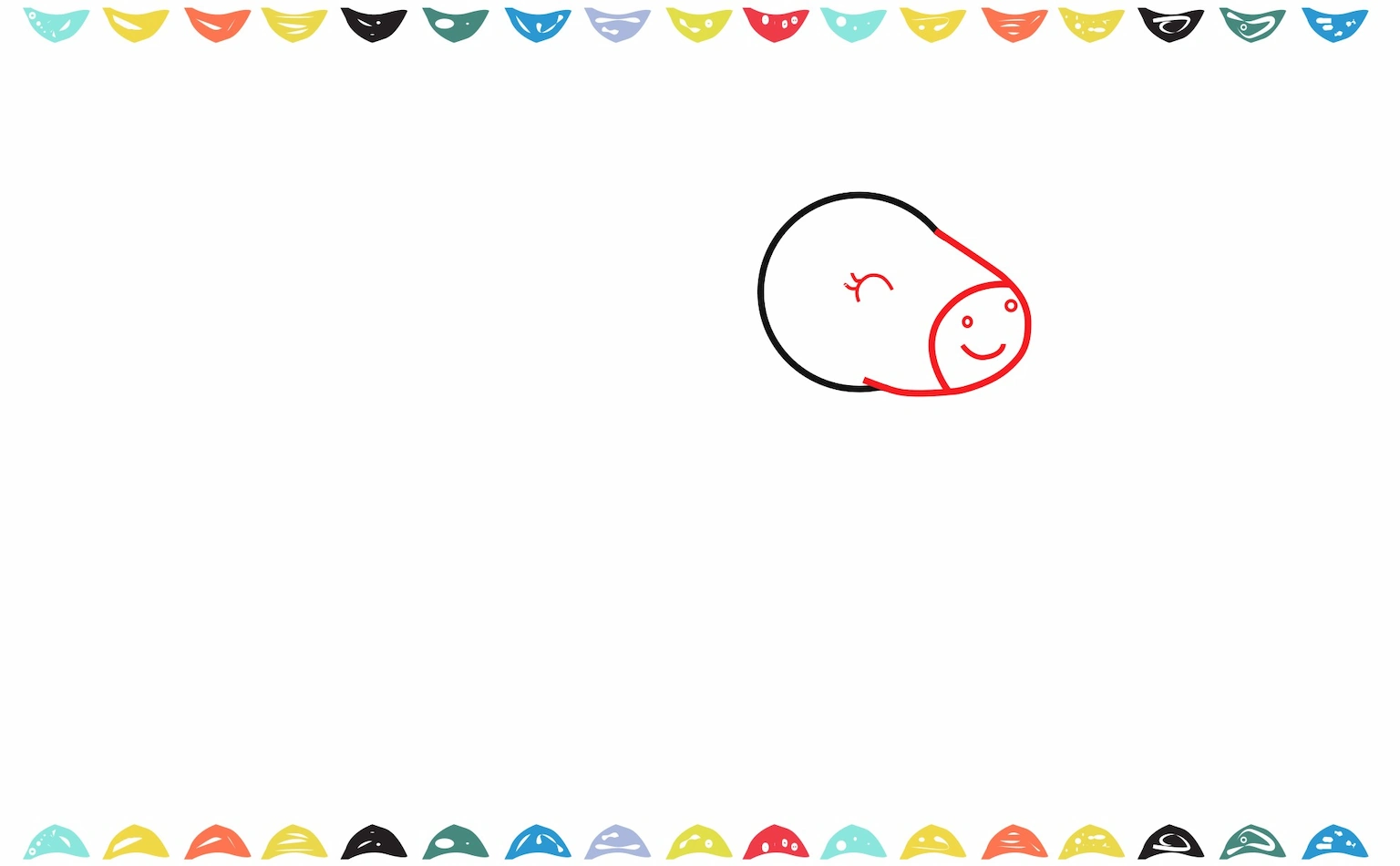 add a cute smile to the unicorn drawing step 3