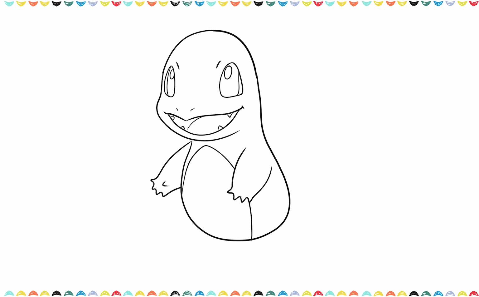 How to draw charmander - sketch two cute arms and fingers step 6