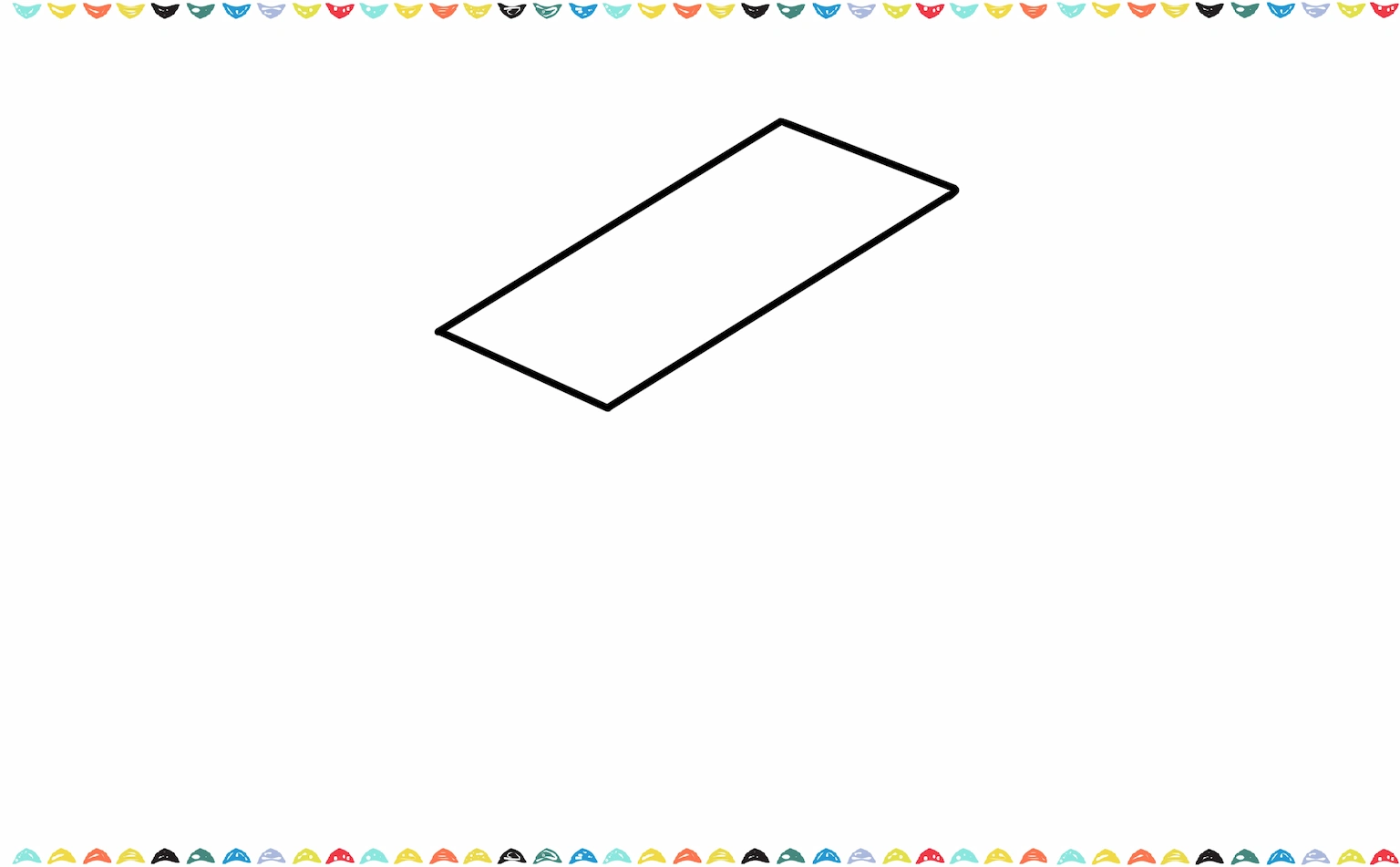 Connect the lines to create a long rectangle for the gold bars base step 2