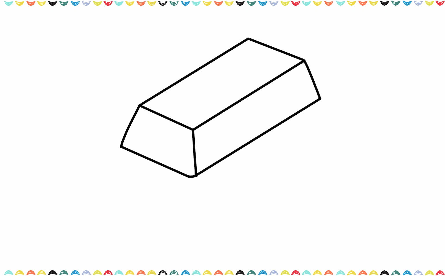Add a slanted line to the bottom of the shape to create the 3D thickness of the gold bar Step 4