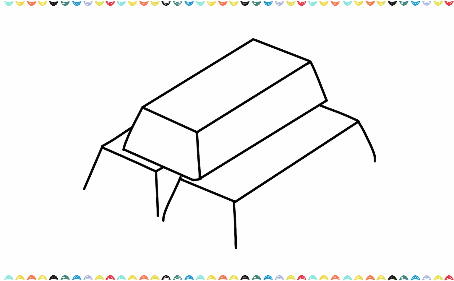 how to draw gold bars - add side edges for the gold bars step 6