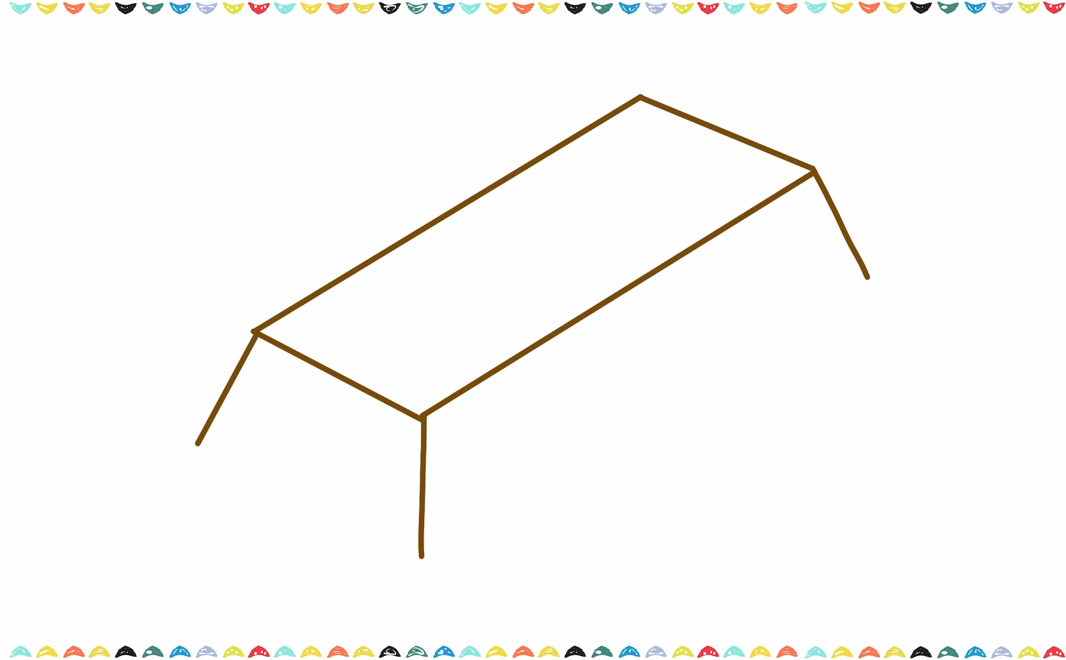Draw lines down from the corners of the top surface to form the edges of the gold bar step 3