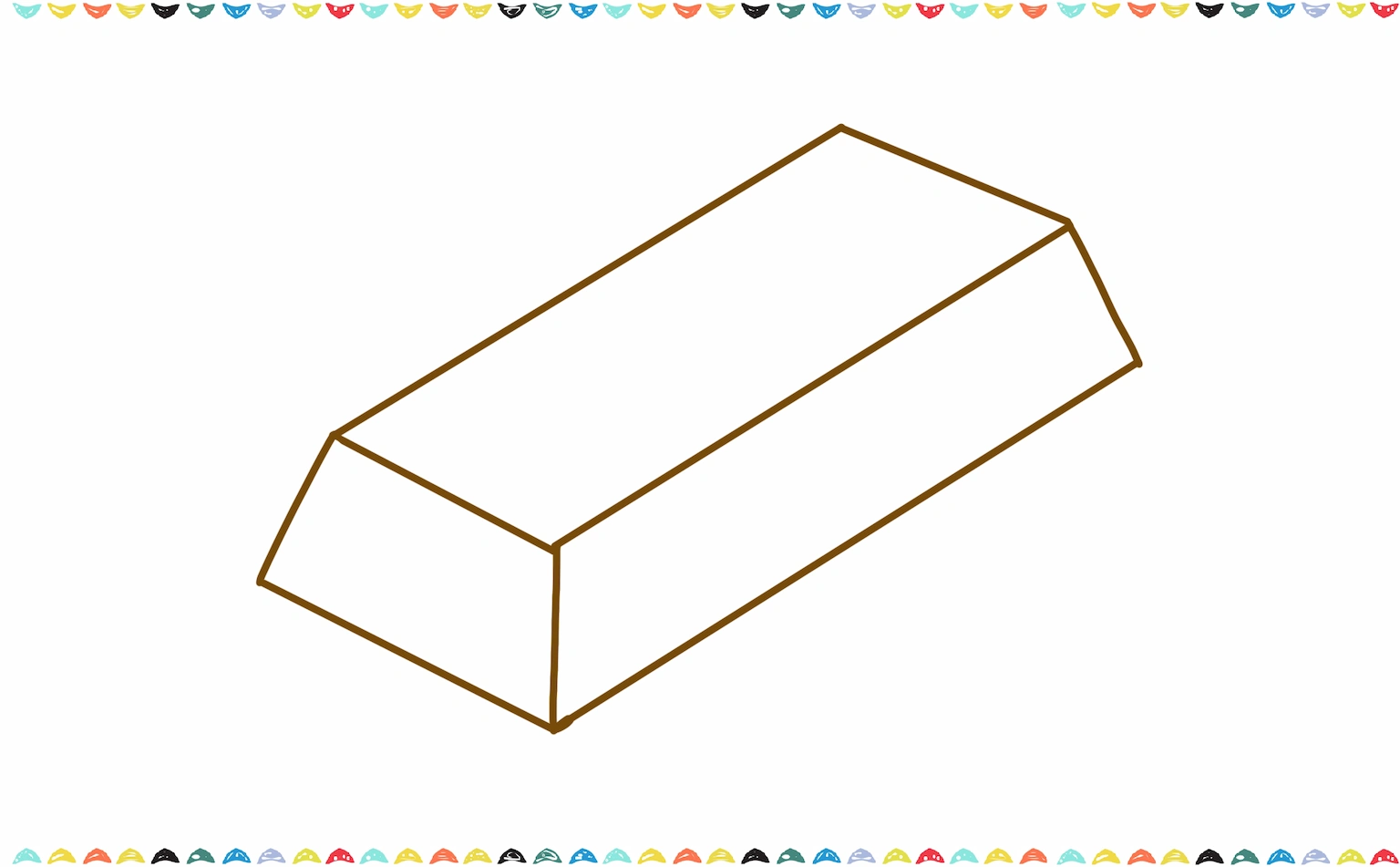 Connect the lines to form the 3D bottom surface and main body of the gold bar setp 4