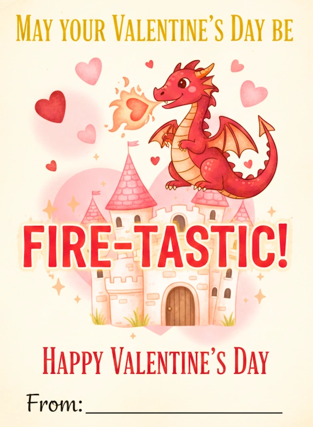 Dragon Theme Valentine’s Cards 