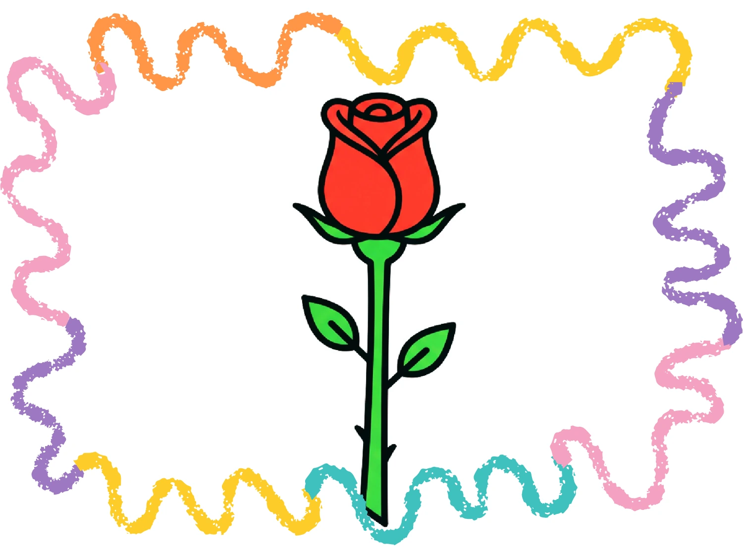 how to draw a baisc rose tutorial cover image