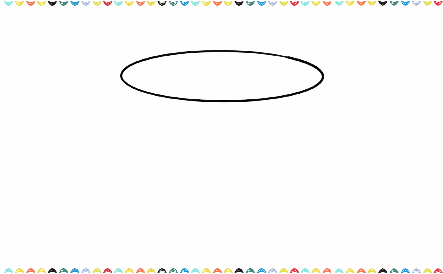 draw a wide oval near the bottom for the foundation of drawing a pot of gold step 1