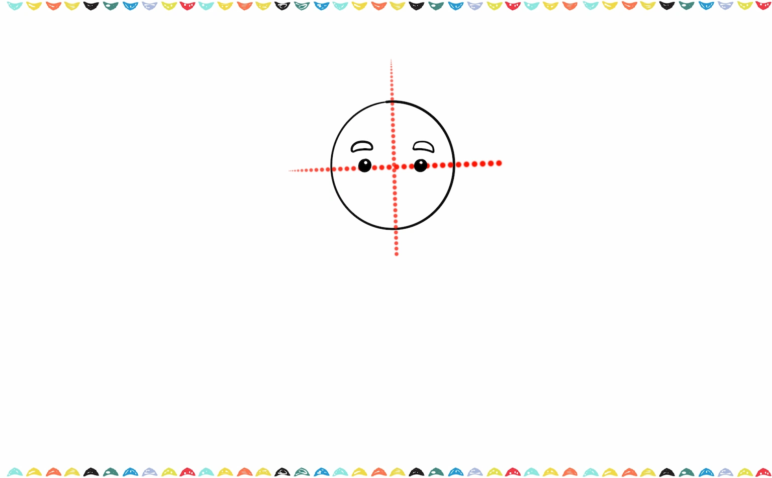 Sketch two small circles for the eyes and add tiny dots inside for pupils step 3