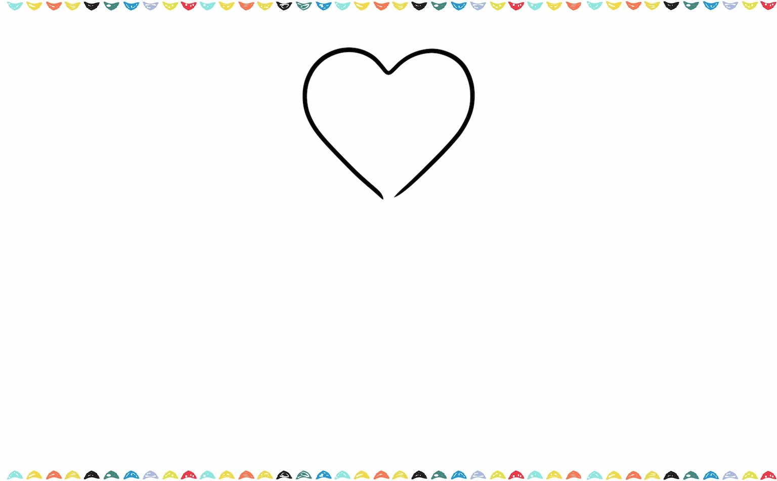 draw a heart-like shape at the top of your page for the shamrock's first leave step 1