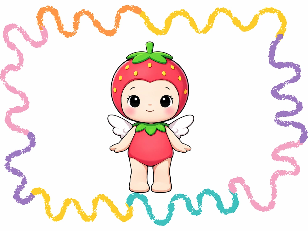 Sonny angel drawing strawberry version