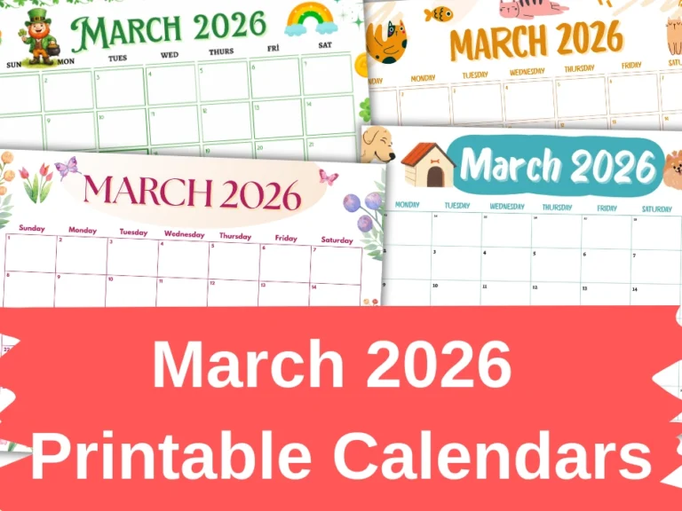 march 2026 printable calendars blog cover image