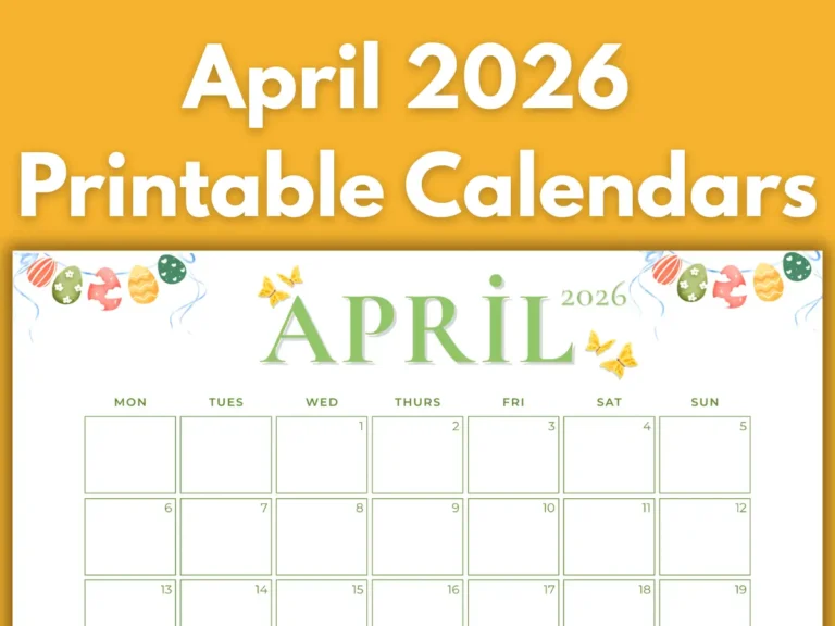 april 2026 calendar - editable pdf