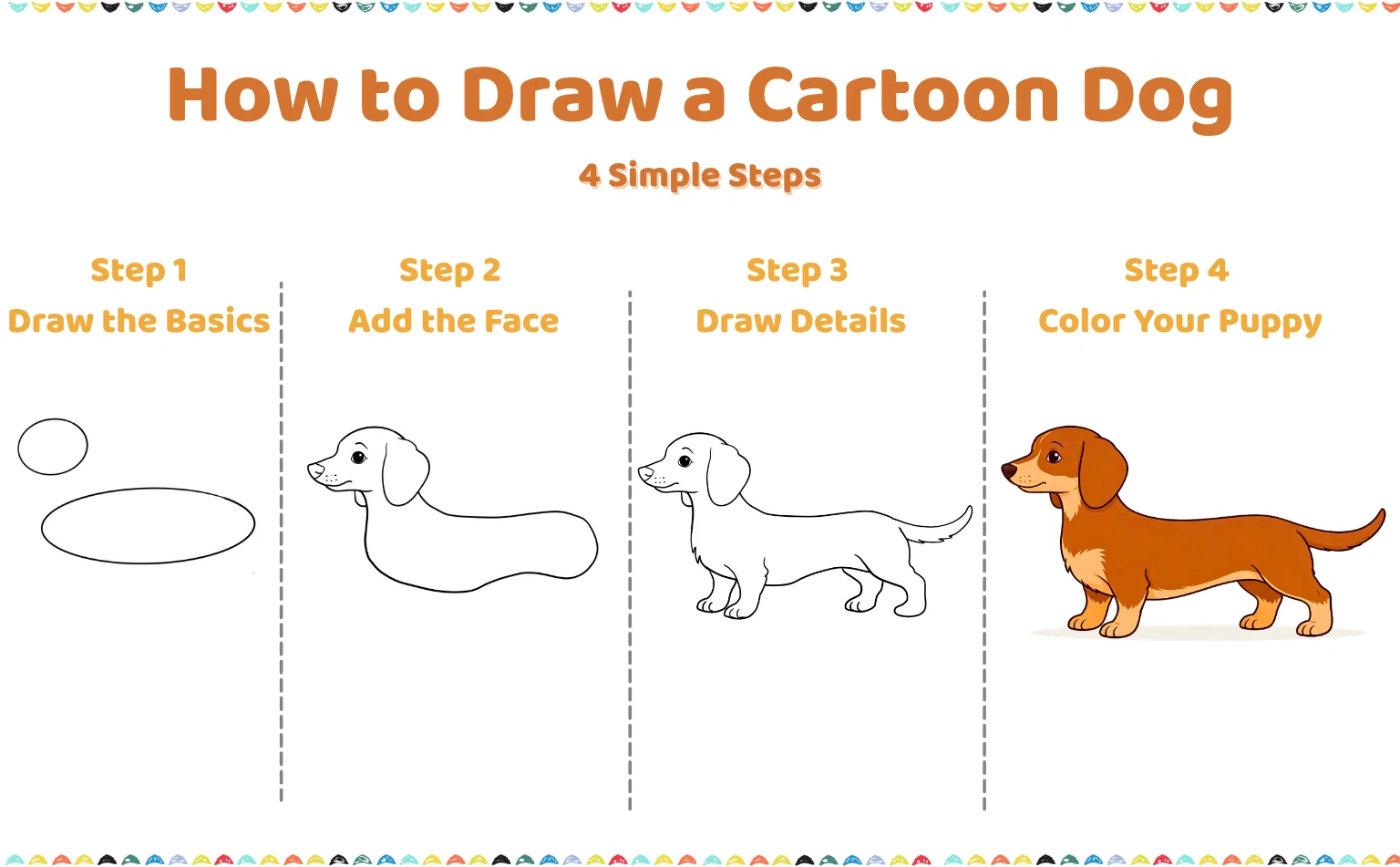 how to draw a cartoon easy drawing steps