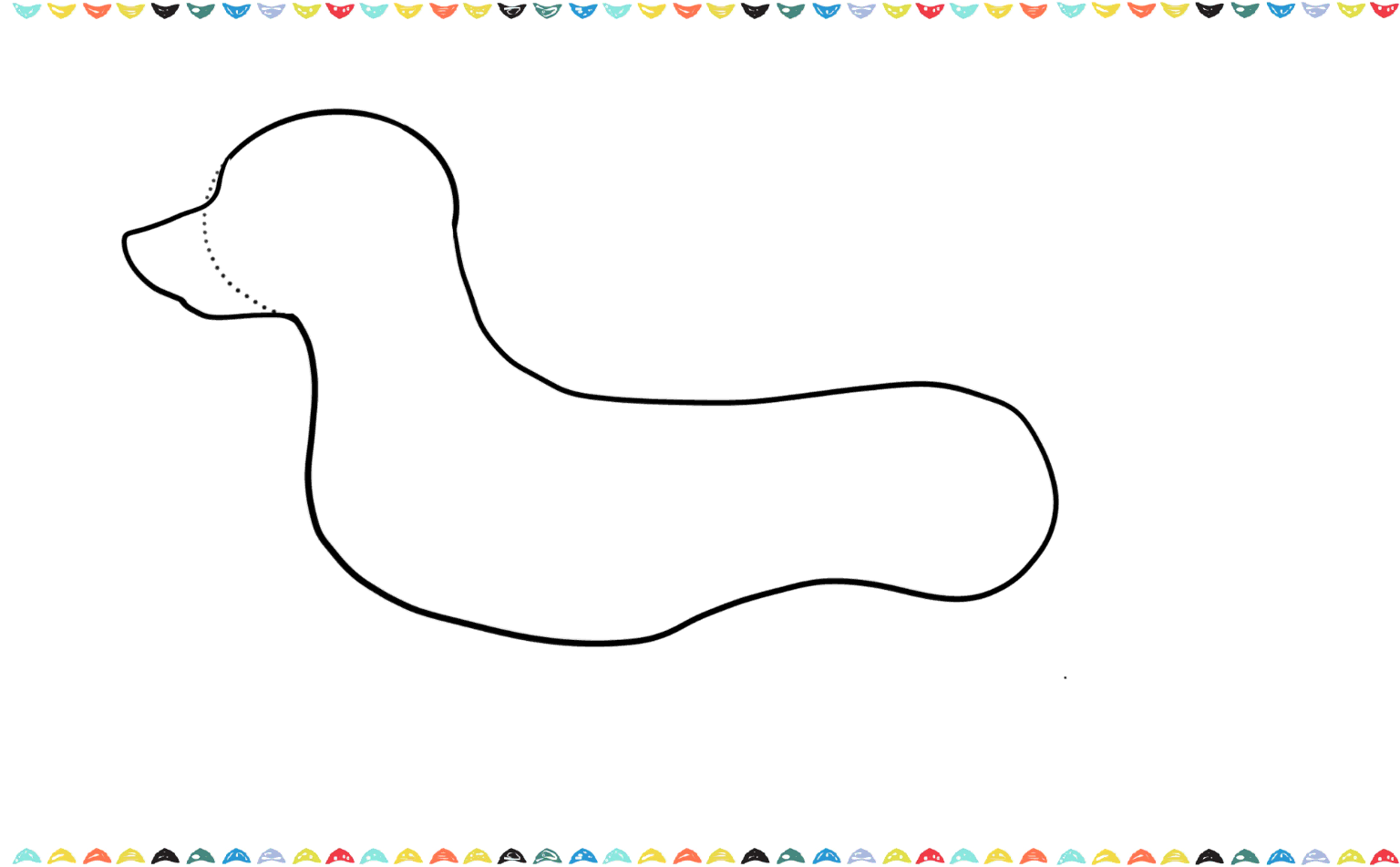 Drawing a rounded snout extending from the circular head and adding a small oval nose at the front to define the cartoon dog's face step 5