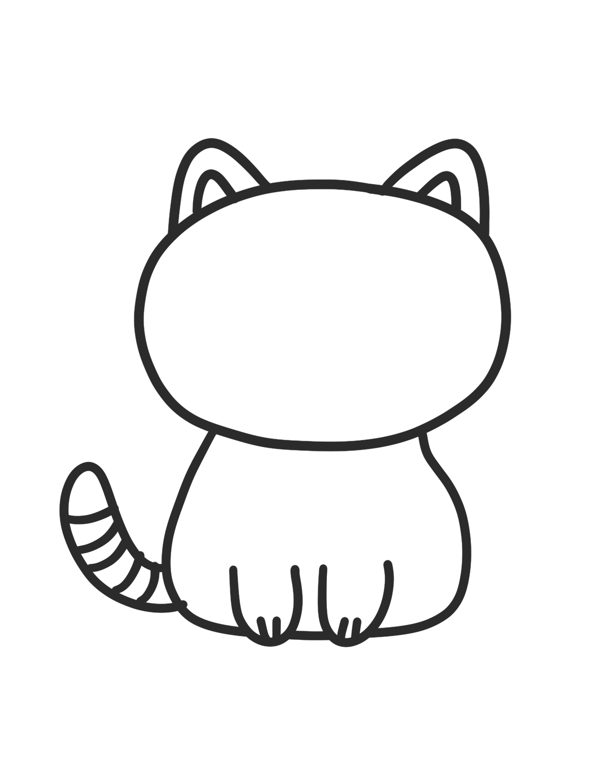 easy dog doodle step 3 draw simple legs and a tail