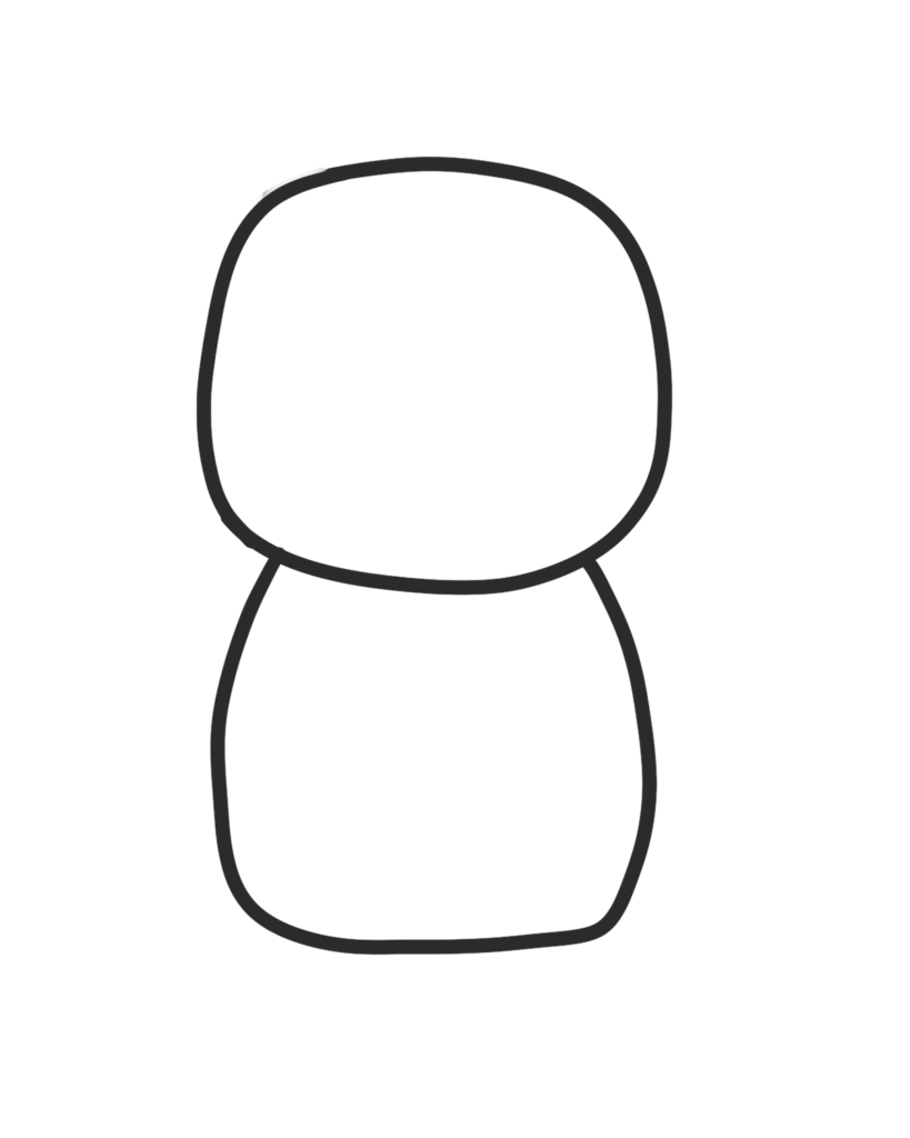 Step 1: Draw a simple circle for the dog’s head.