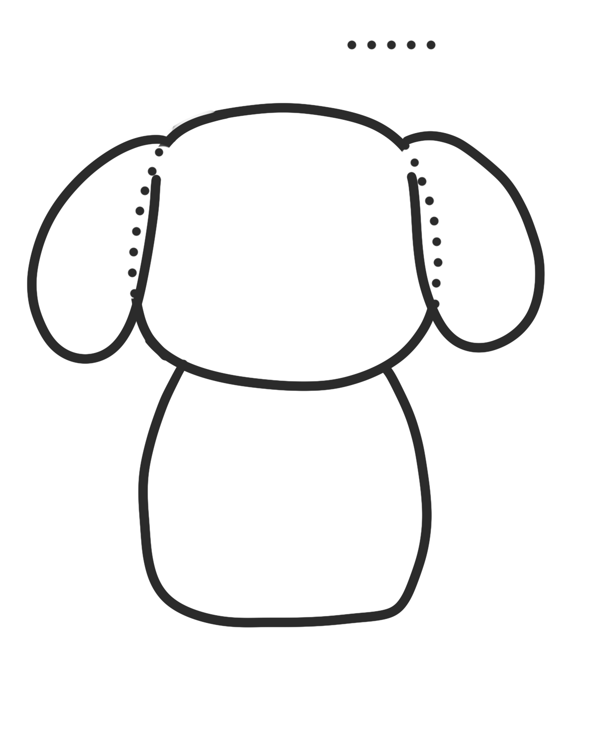easy dog doodle step 3 draw floppy ears
