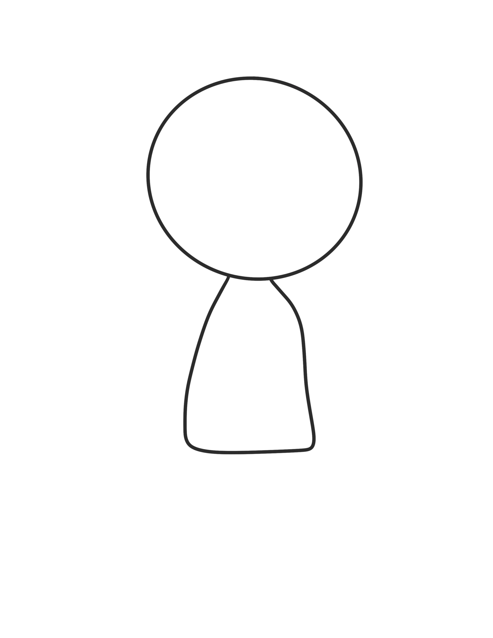 Step 2: Adding a rounded rectangle body for Kris’s armor base.