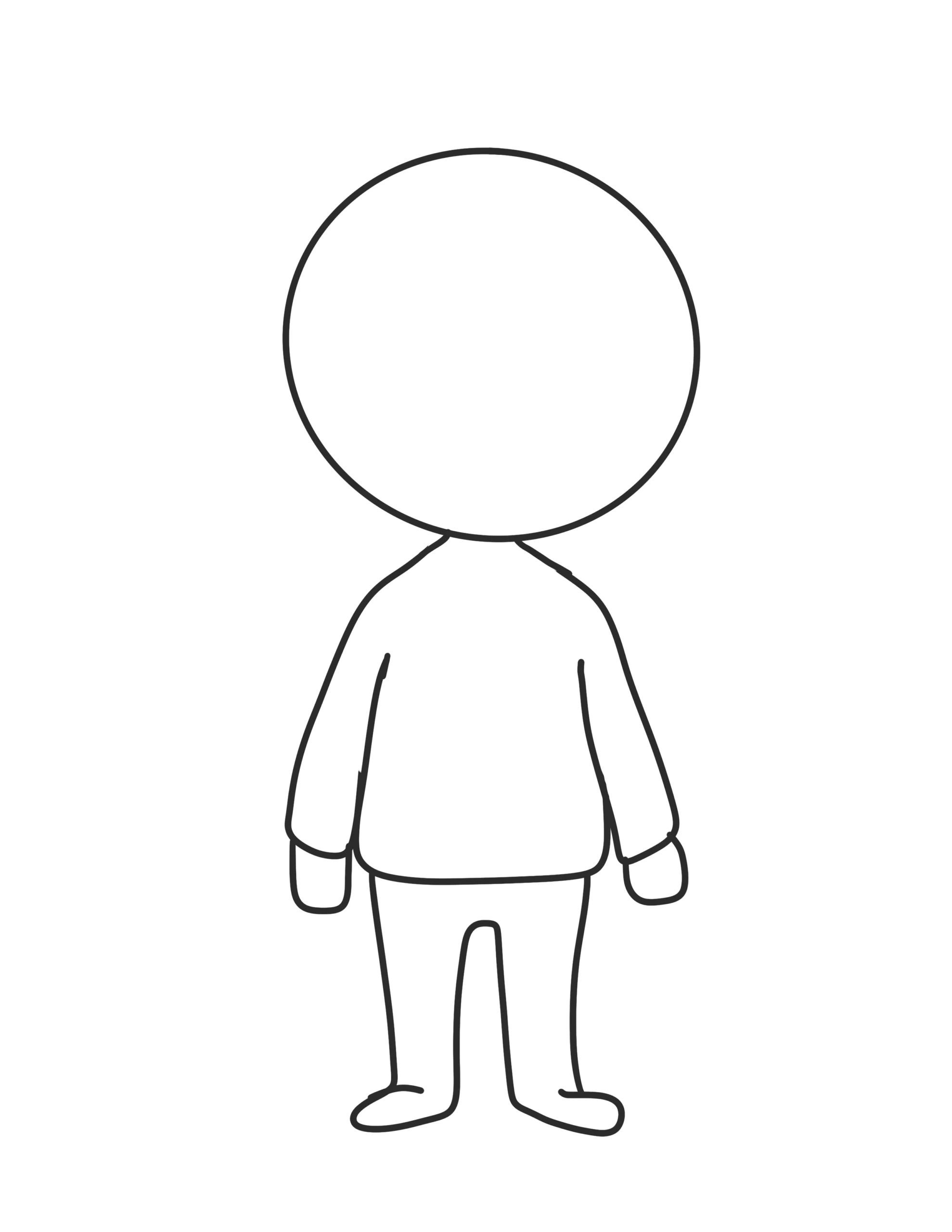 Step 3: Drawing simple arms and legs for the Deltarune character.