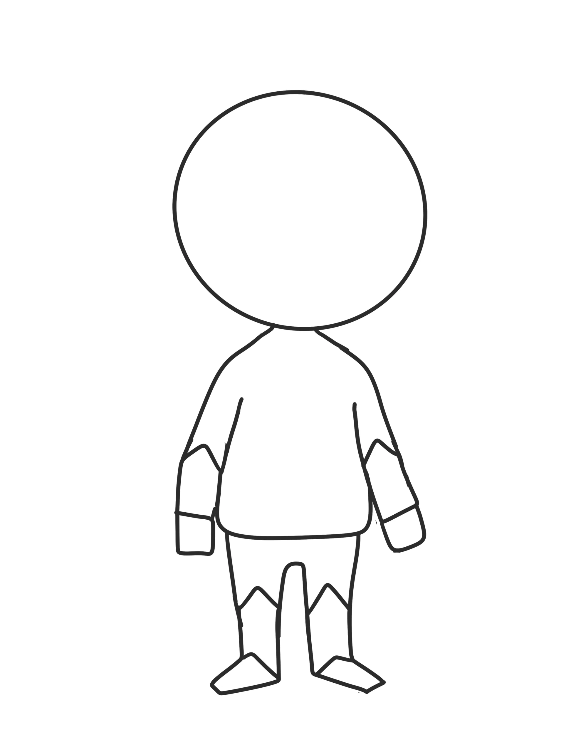 Step 4: Adding geometric armor details to Kris’s chest and shoulders.