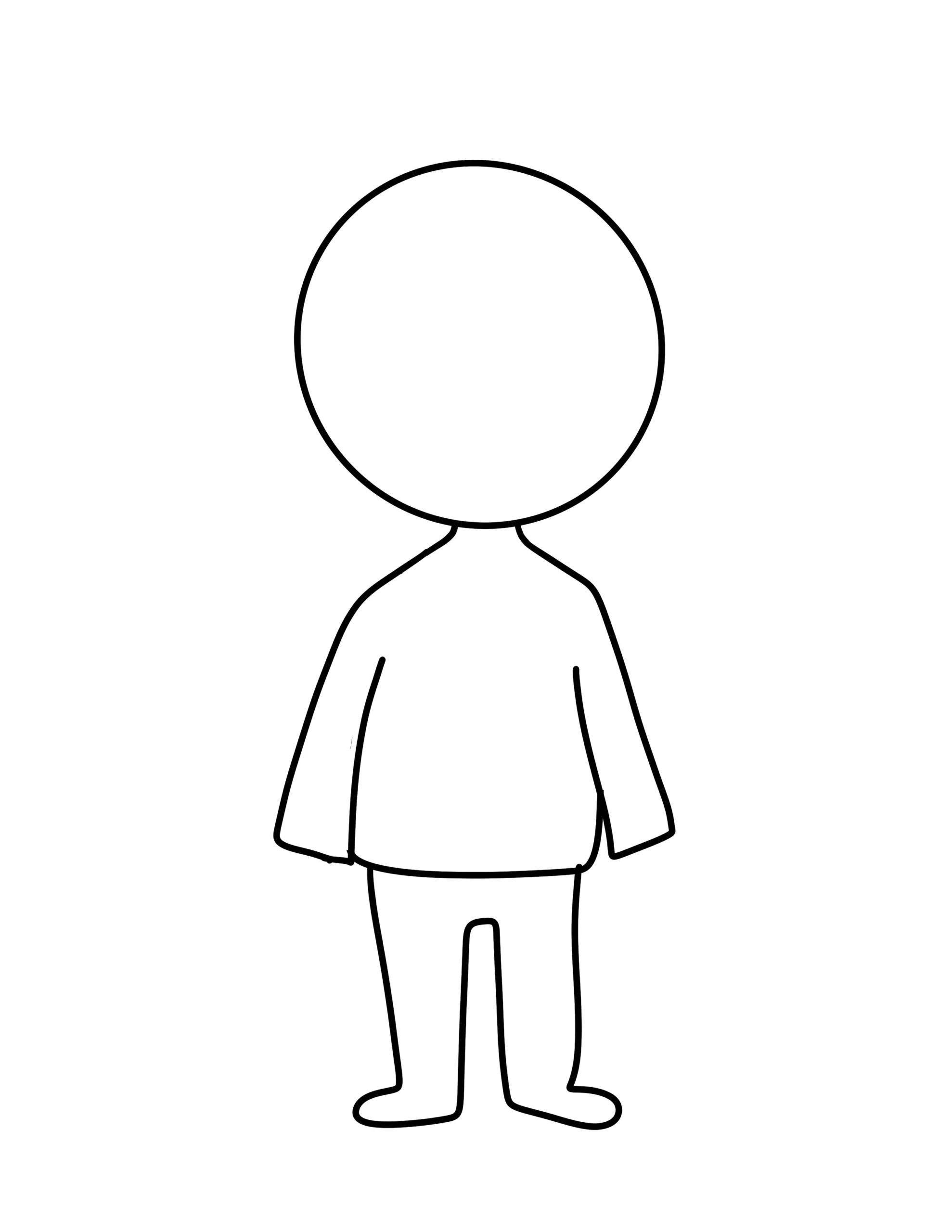 Step 3: Adding simple arms and legs to the Kris drawing tutorial.