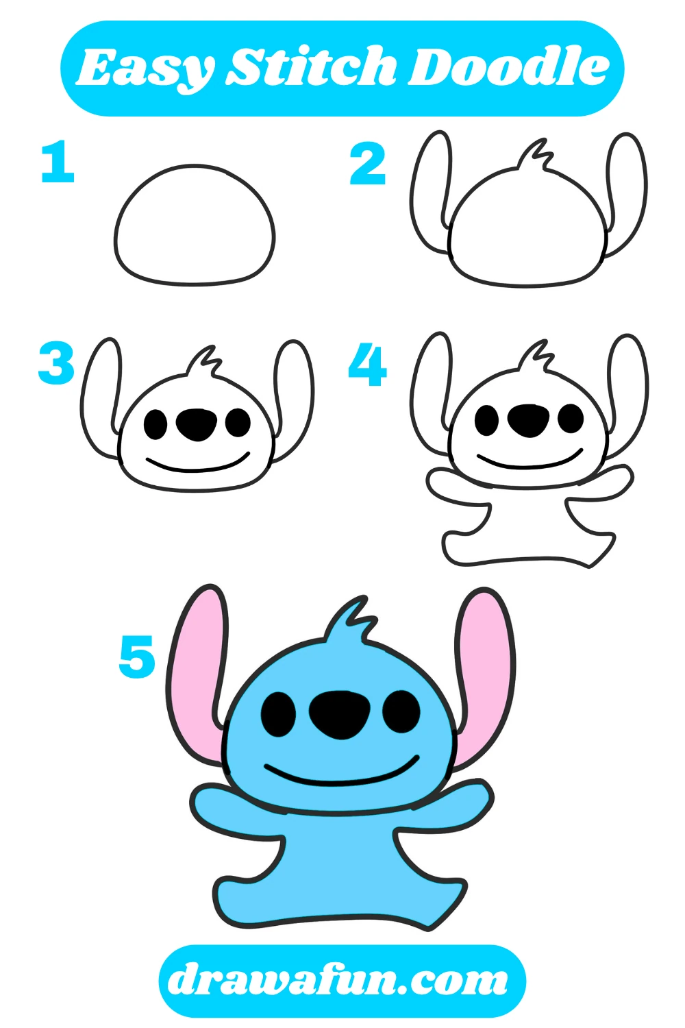 easy stitch doodle step by step drawing process