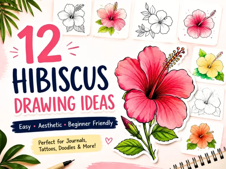 12 hibiscus drawing ideas for easy hibiscus drawing